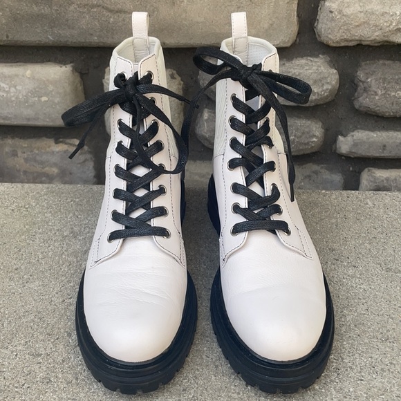 Silent D Avarie White Leather Hiker EUC w Box sz40 - Picture 2 of 14